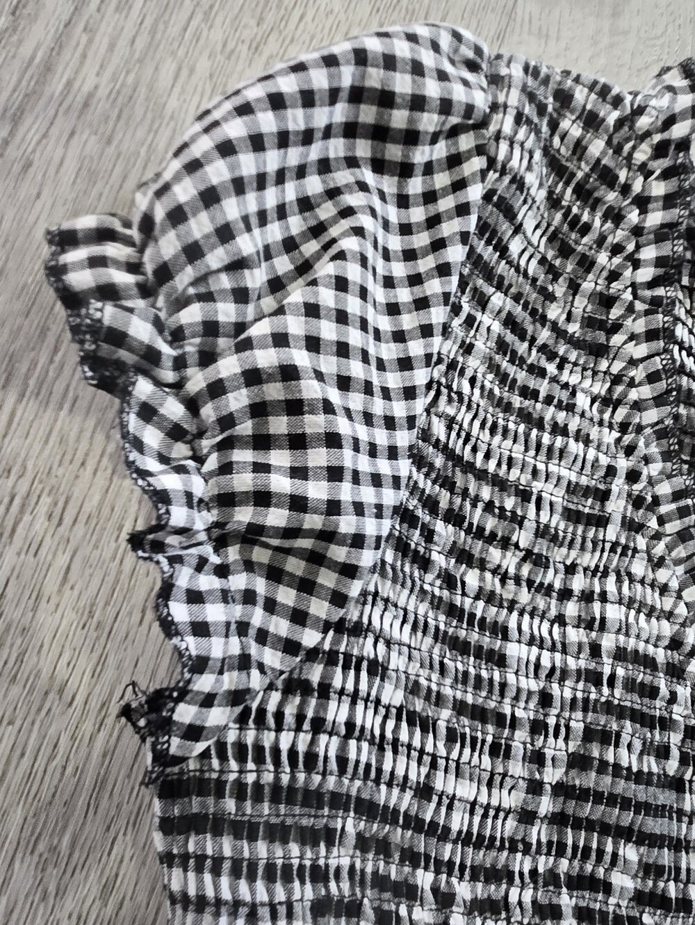 Princess Polly Black & White Gingham Smocked Romper - Picture 9 of 12